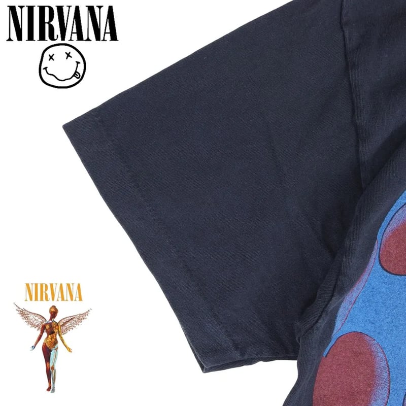 NIRVANA ニルヴァーナ Tシャツ ハートシェイプ USA製 ブラック Lサイズ