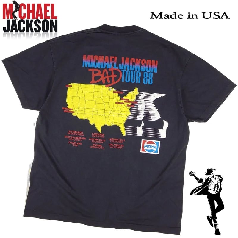 MICHAEL JACKSON マイケルジャクソンTシャツ 半袖 ブラック バンドT