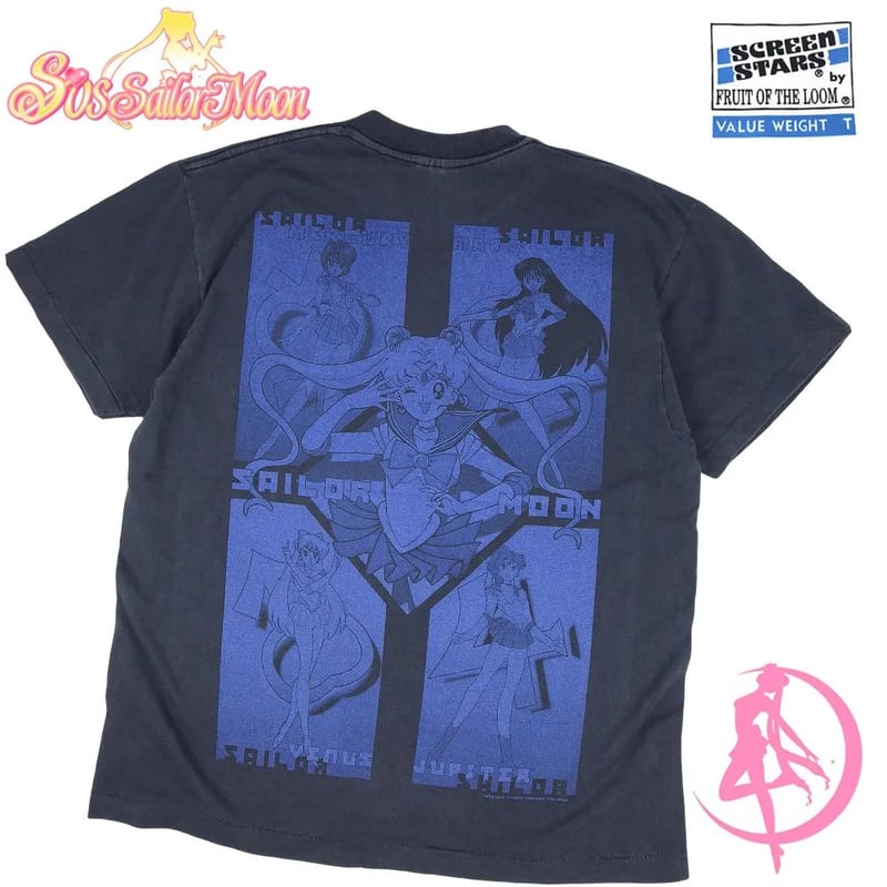 美少女戦士 セーラームーン Tシャツ アニメ ブラック 半袖 メンズ