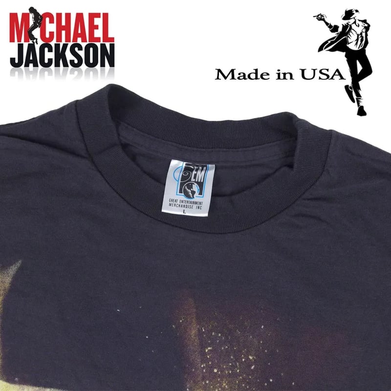 MICHAEL JACKSON マイケルジャクソン Tシャツ USA製 半袖 ブラック