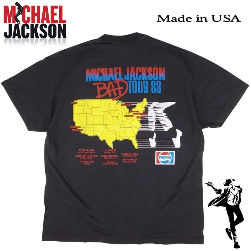 MICHAEL JACKSON マイケルジャクソンTシャツ 半袖 ブラック バンドT