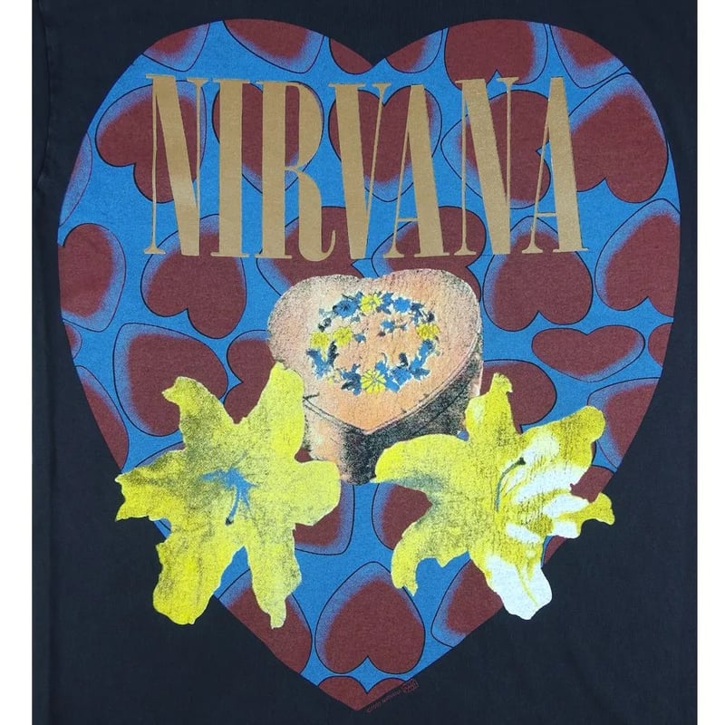 NIRVANA ニルヴァーナ Tシャツ ハートシェイプ USA製 ブラック Lサイズ