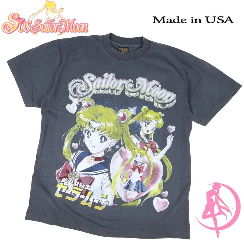 美少女戦士 セーラームーン Tシャツ USA製 アニメ ブラック 半袖