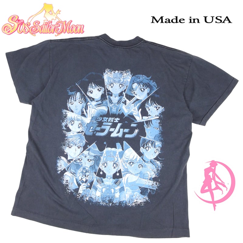 美少女戦士 セーラームーン Tシャツ USA製 アニメ ブラック 半袖