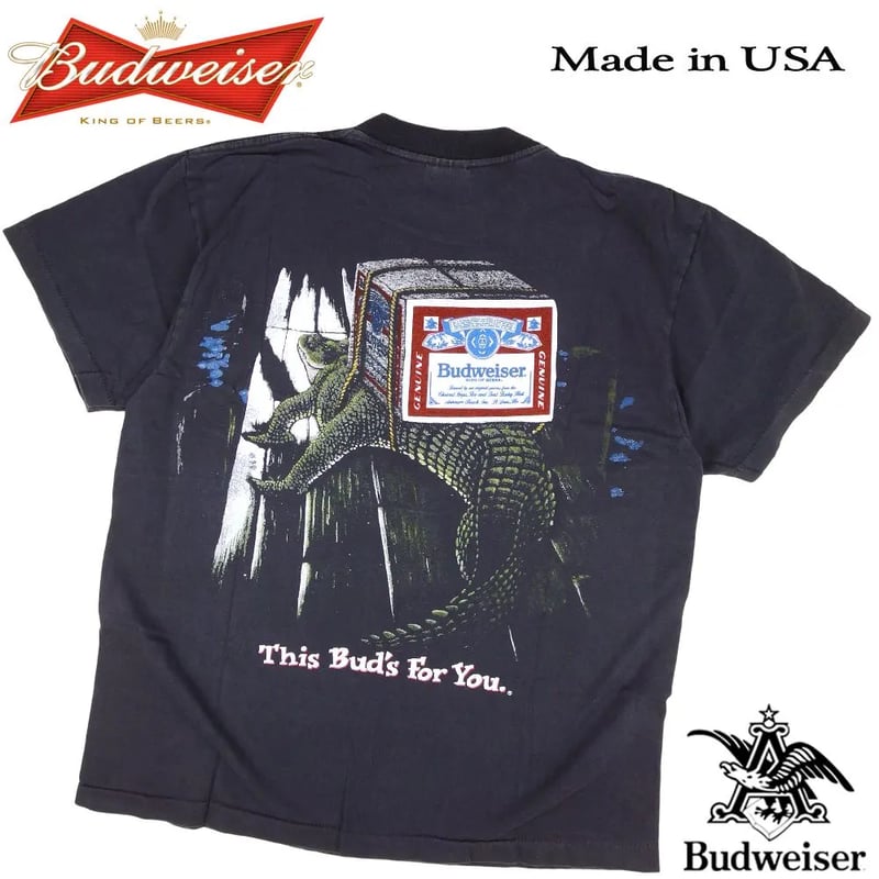Budweiser バドワイザー Tシャツ ブラック Lサイズ 半袖 アメリカ