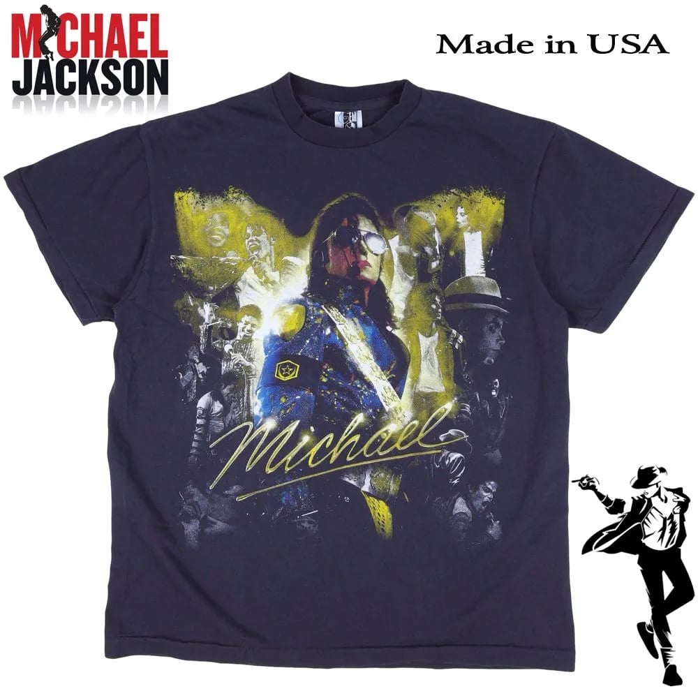 み*や様 Michael Jackson ヴィンテージ Tシャツ USA製 MICHAEL JACKSON マイケルジャクソン Tシャツ USA製 半袖 ブラック