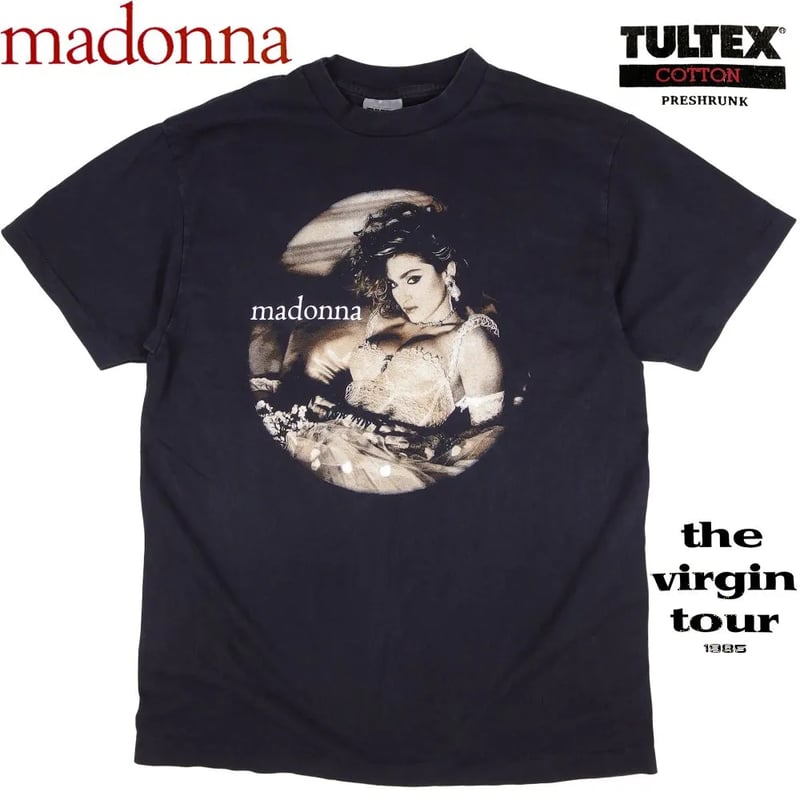 マドンナ Madonna Tシャツ 2001 2PAC ロッドマン バスキア MADONNA マドンナ Tシャツ TULTEX製 ブラック バンドT ヴァージン the v