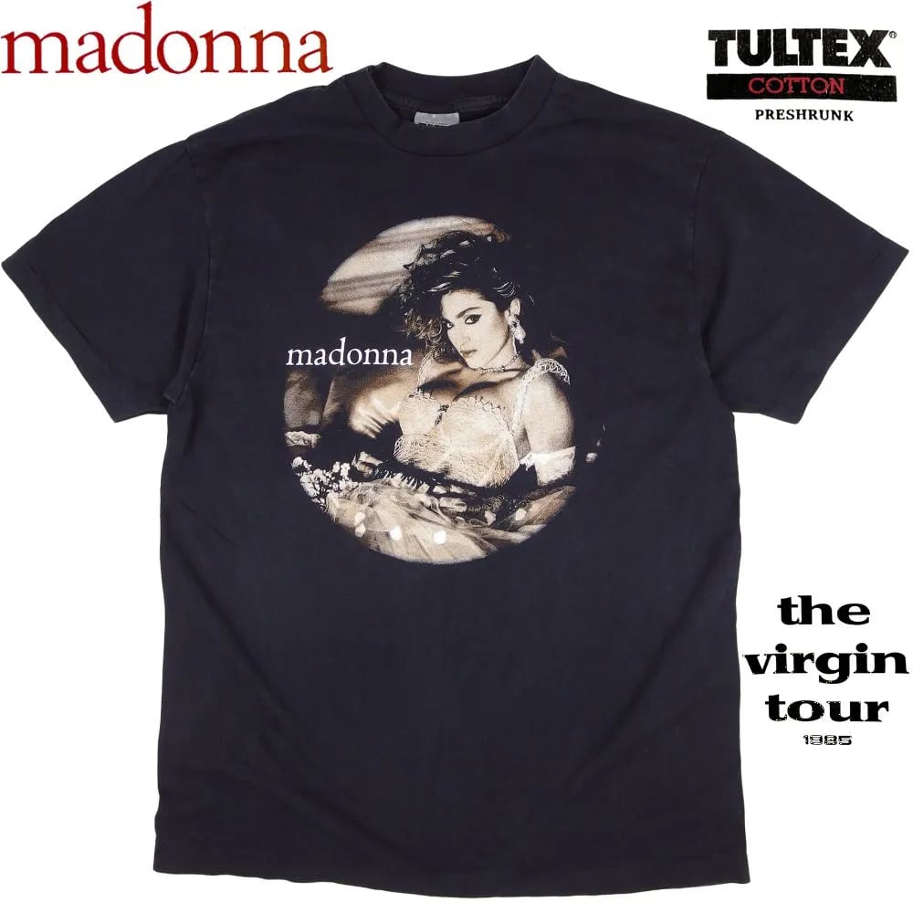 MADONNA マドンナ Tシャツ TULTEX製 ブラック バンドT ヴァージン the v