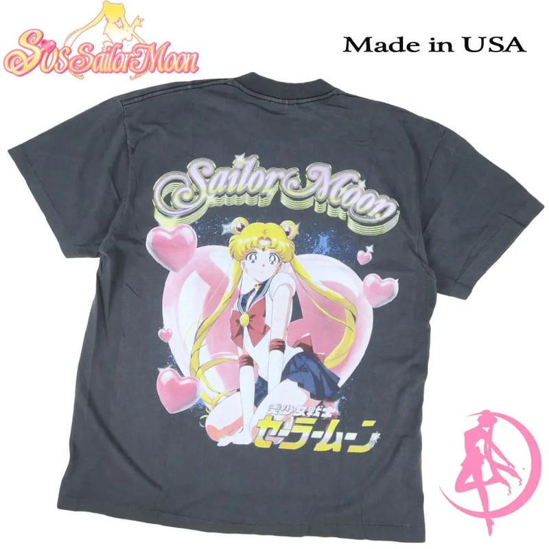美少女戦士 セーラームーン Tシャツ USA製 アニメ ブラック 半袖