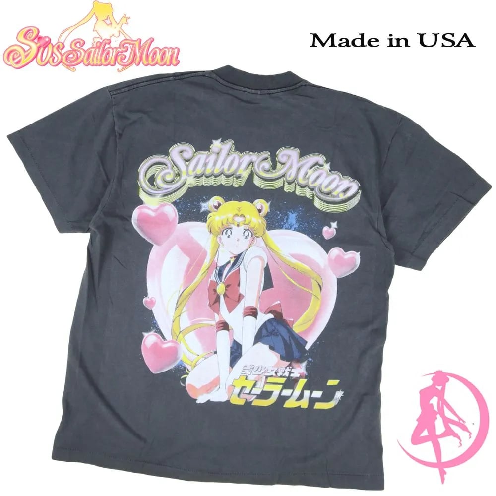 美少女戦士 セーラームーン Tシャツ USA製 アニメ ブラック 半袖