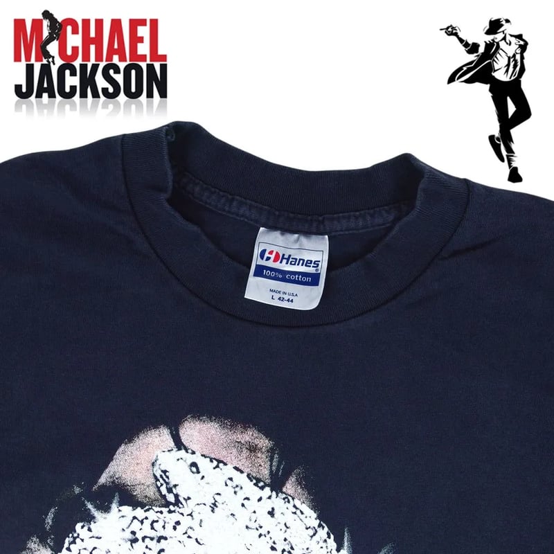 MICHAEL JACKSON マイケルジャクソン Tシャツ Hanes 半袖 ブラック