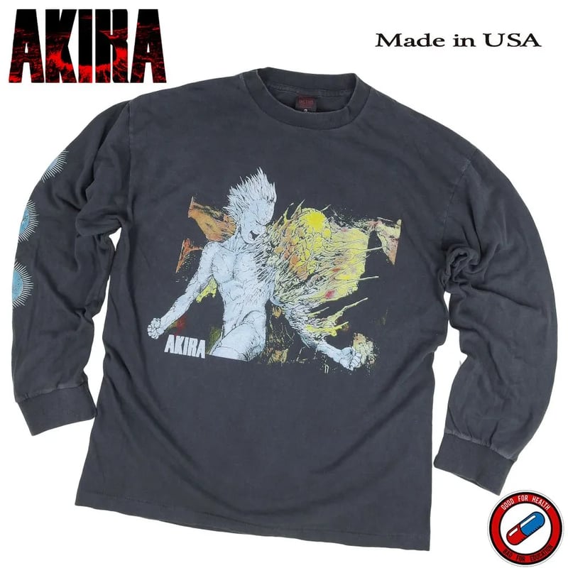 AKIRA ロンT アキラ 長袖 Tシャツ ロングスリーブ ブラック リブ付