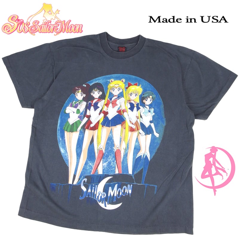 美少女戦士 セーラームーン Tシャツ USA製 アニメ ブラック 半袖