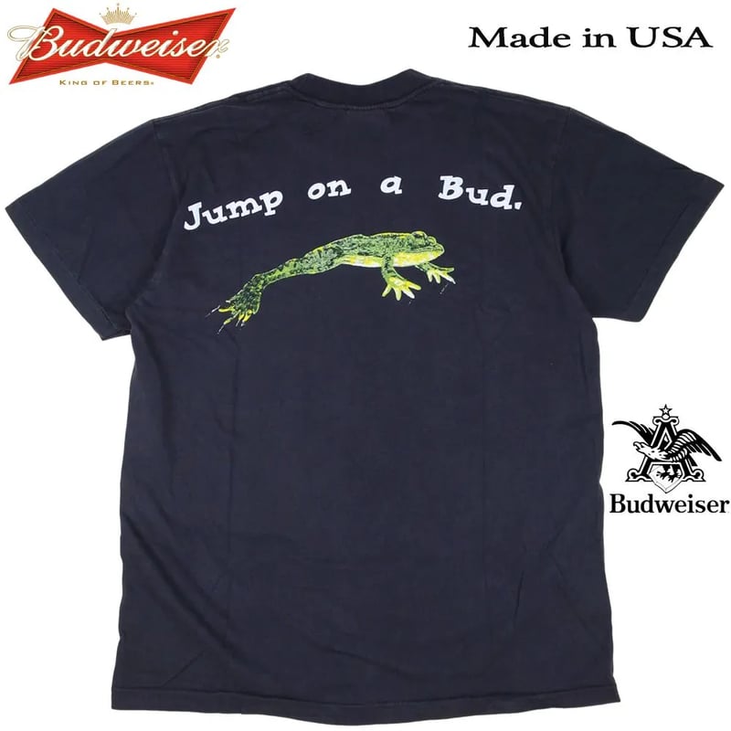 Budweiser バドワイザー Tシャツ ブラック Lサイズ 半袖 アメリカ