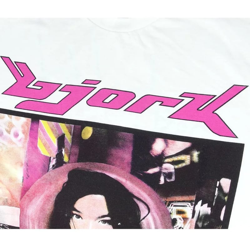 BJORK ビョーク Tシャツ 半袖 ホワイト バンドT アイスランド