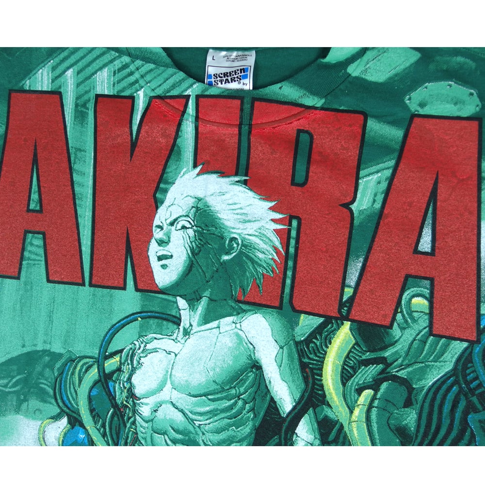 AKIRA アキラ アニメ Tシャツ USA製 カーキ Lサイズ 半袖 メンズ