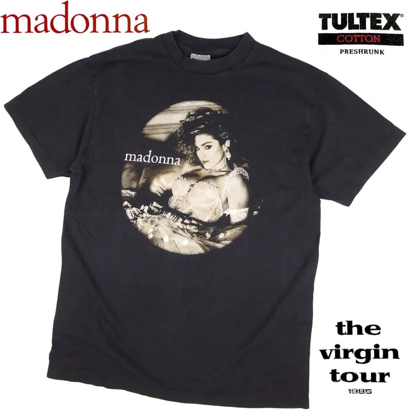 MADONNA マドンナ Tシャツ TULTEX製 ブラック バンドT ヴァージン the v