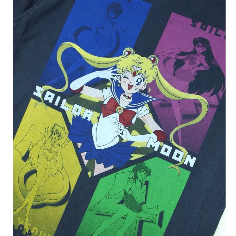 美少女戦士 セーラームーン Tシャツ アニメ ブラック 半袖 メンズ