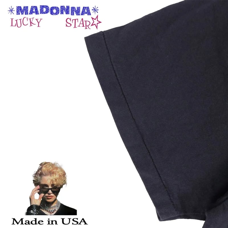MADONNA マドンナ Tシャツ USA製 ブラック バンドT LUCKY STAR 198