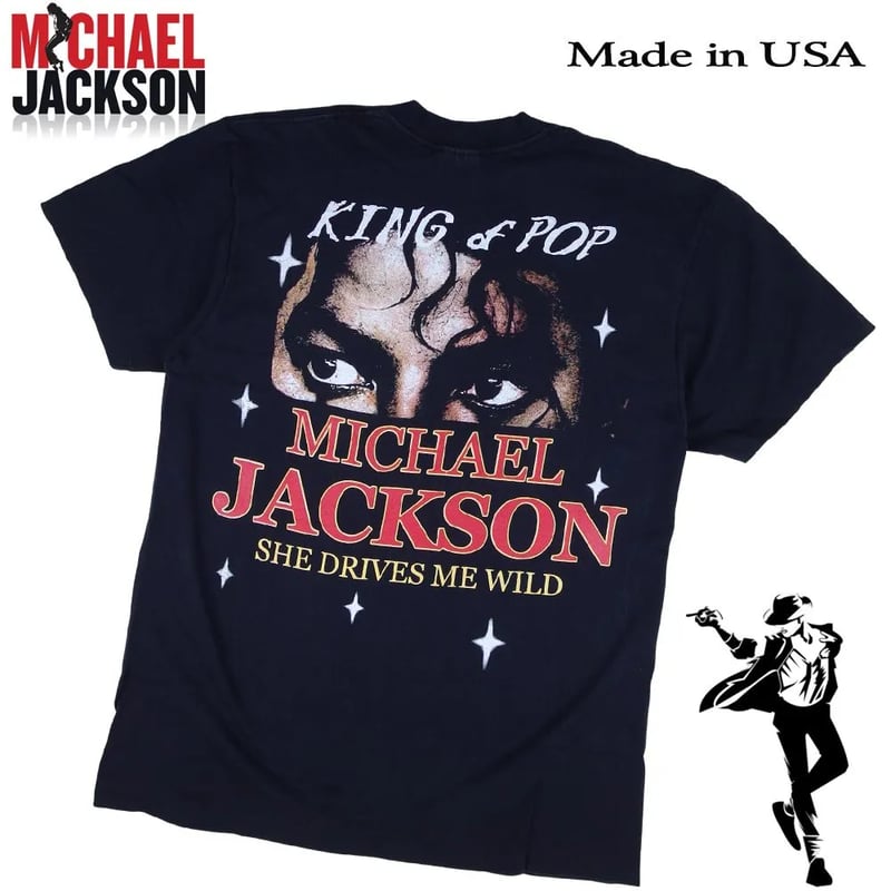 Michael Jackson プリントTシャツ ブラック　MサイズHanes MICHAEL JACKSON マイケルジャクソン Tシャツ Hanes 半袖 ブラック