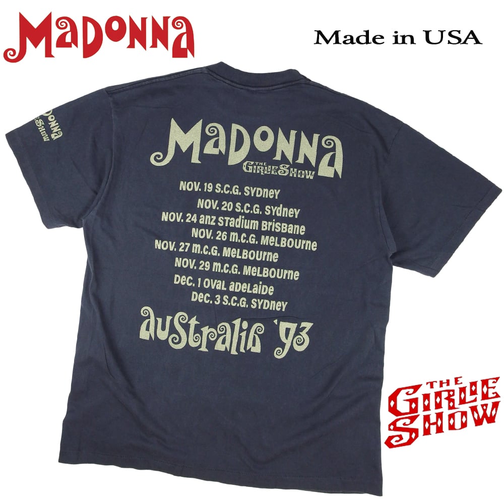 MADONNA マドンナ Tシャツ USA製 ブラック バンドT エロティカ ロックT