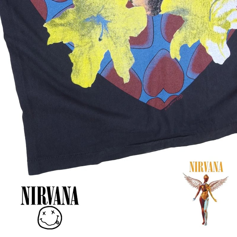 NIRVANA ニルヴァーナ Tシャツ ハートシェイプ USA製 ブラック Lサイズ