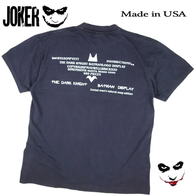 JOKER ジョーカー Tシャツ 半袖 DARK KNIGHT 映画T ブラック