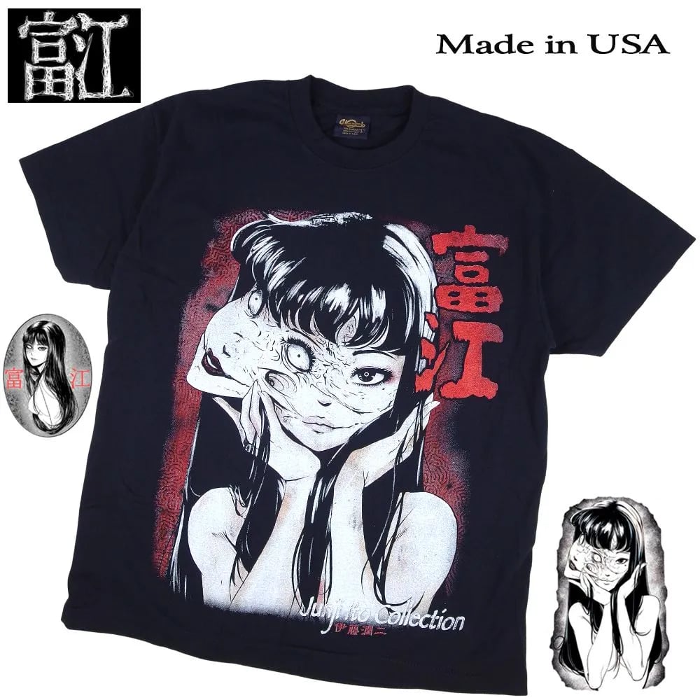 富江 伊藤潤二 コレクション Tシャツ 半袖 JUNJI ITO collection ブラッ