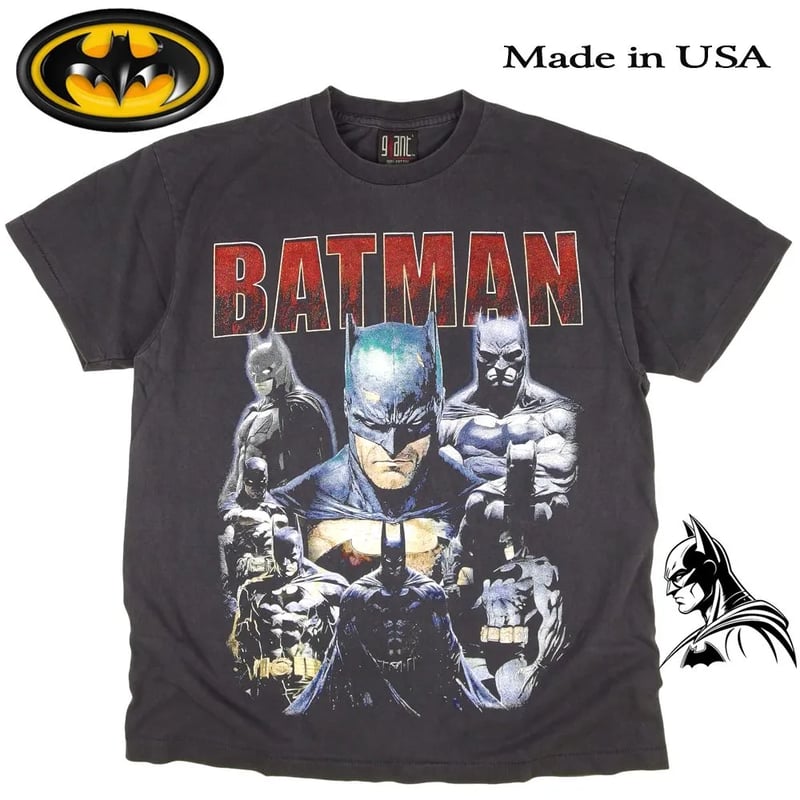 BATMAN バットマン シャツ 映画 ムービー ロックT バンド ヴィンテージ BATMAN バットマン Tシャツ DCコミックス ブラック USA アメコミ