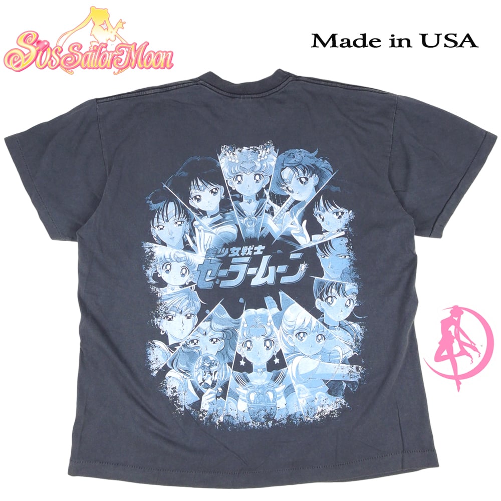 美少女戦士 セーラームーン Tシャツ USA製 アニメ ブラック 半袖