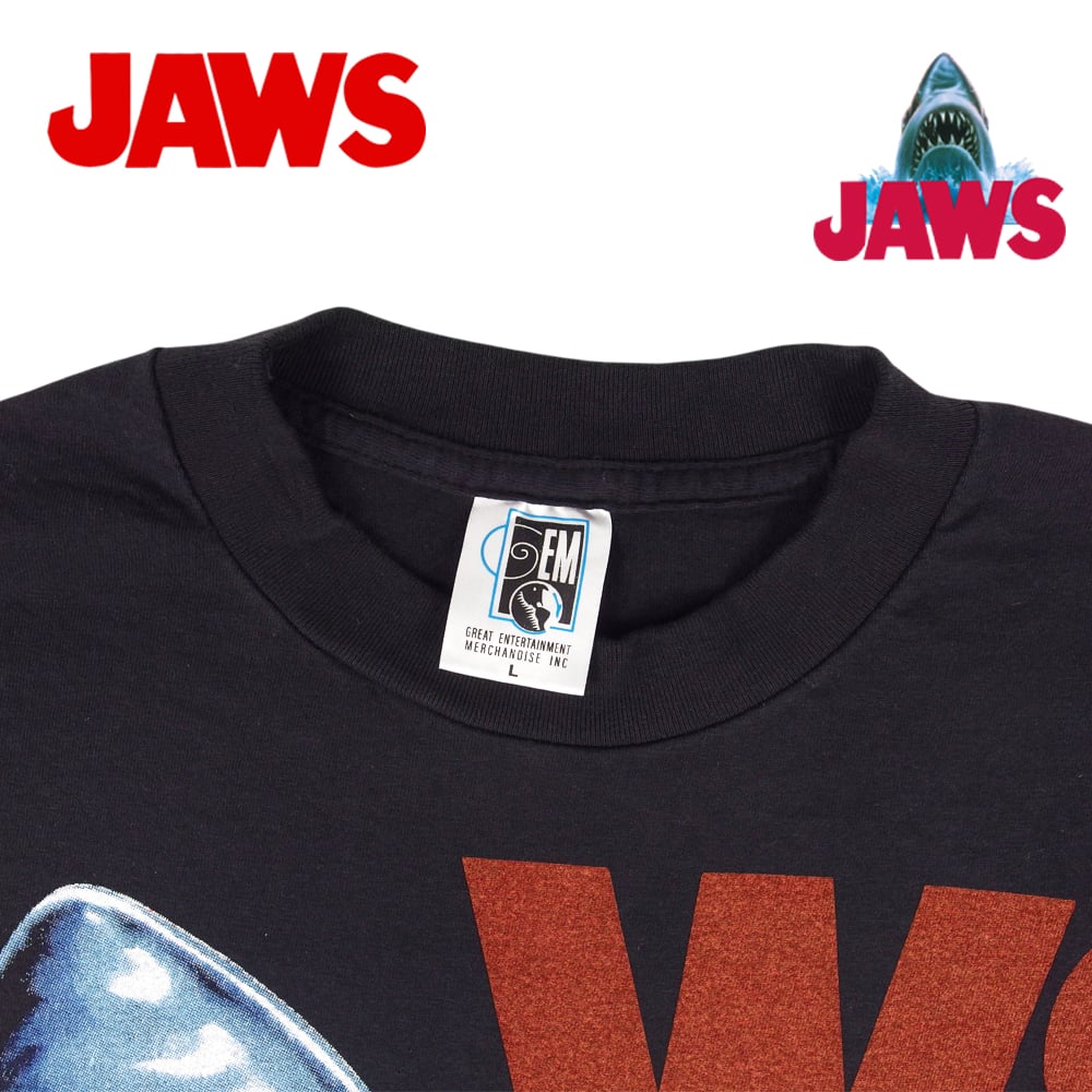 JAWS ジョーズ Tシャツ USA 1993年 アメリカ ムービーブラック UNIVERSA