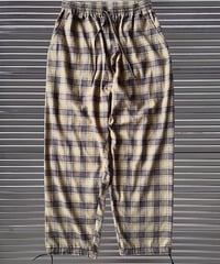 Flannel Check Easy Pants Brown