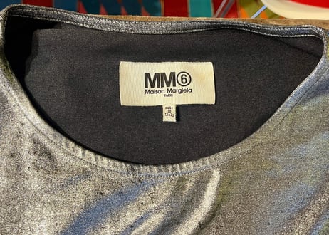 MM6 Maison Margiela シャイニーロングカットソー シルバー