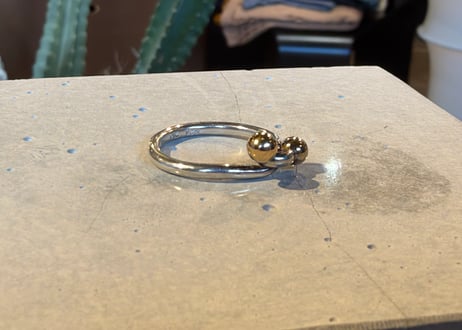 TIFFANY＆Co. ティファニー フック＆アイ リング 7号 18K/SV925 ビンテージ