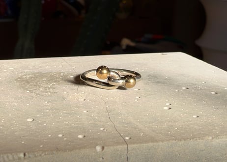 TIFFANY＆Co. ティファニー フック＆アイ リング 10号 18K/SV925 ビンテージ
