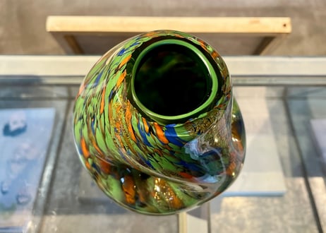 KAMEI GLASS カメイガラス マーブル模様 フラワーベース / 花瓶 ビンテージ