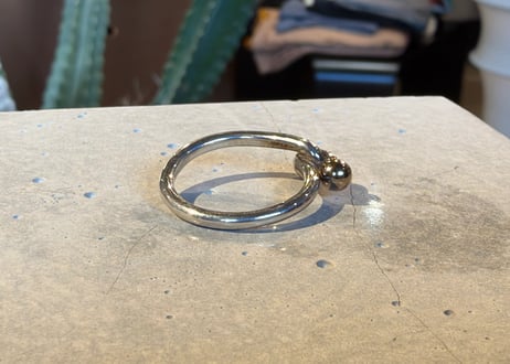 TIFFANY＆Co. ティファニー フック＆アイ リング 7号 18K/SV925 ビンテージ