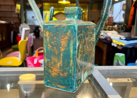 Vintage 民藝調 陶器 花瓶 一輪挿し フラワーベース