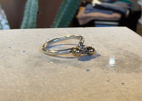 TIFFANY＆Co. ティファニー フック＆アイ リング 7号 18K/SV925 ビンテージ