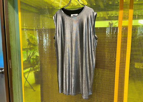 MM6 Maison Margiela シャイニーロングカットソー シルバー