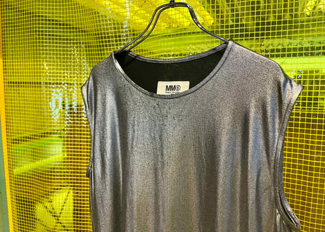 MM6 Maison Margiela シャイニーロングカットソー シルバー