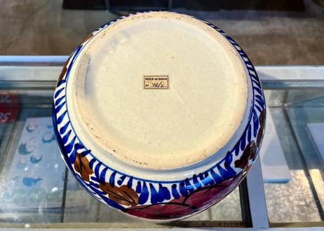 スペイン製 ビンテージ 陶器 ハンドペイント フラワーベース 花瓶