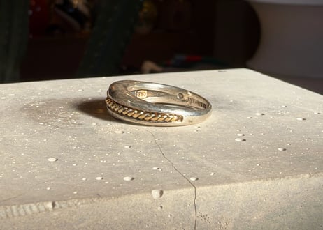 Tiffany & Co. ティファニー 18K/925 コンビリング 12号 ビンテージ