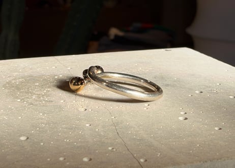 TIFFANY＆Co. ティファニー フック＆アイ リング 10号 18K/SV925 ビンテージ