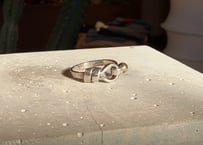 TIFFANY＆Co. ティファニー ラブノット フック＆アイ リング SV925×750(K18) 8号 ビンテージ