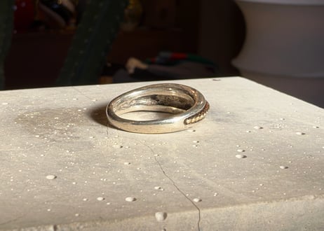 Tiffany & Co. ティファニー 18K/925 コンビリング 12号 ビンテージ