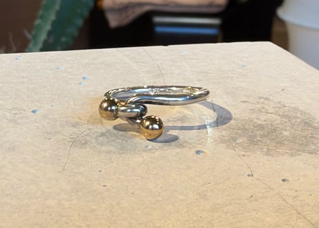 TIFFANY＆Co. ティファニー フック＆アイ リング 7号 18K/SV925 ビンテージ