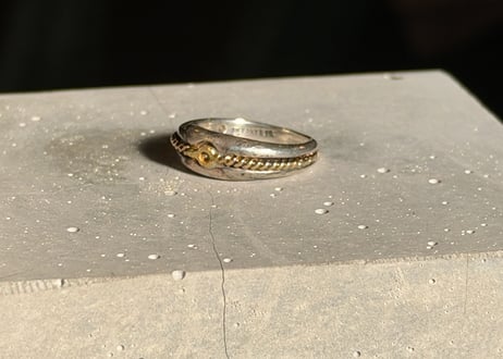 Tiffany & Co. ティファニー 18K/925 コンビリング 12号 ビンテージ