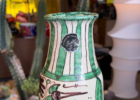 スペイン製 Punter プンター ビンテージ 陶器 フラワーベース 花瓶
