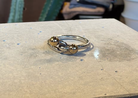 TIFFANY＆Co. ティファニー フック＆アイ リング 7号 18K/SV925 ビンテージ